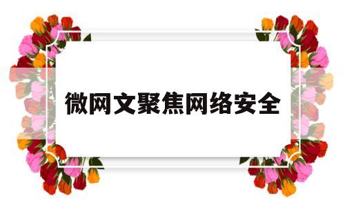 微网文聚焦网络安全(网络安全网站链接)